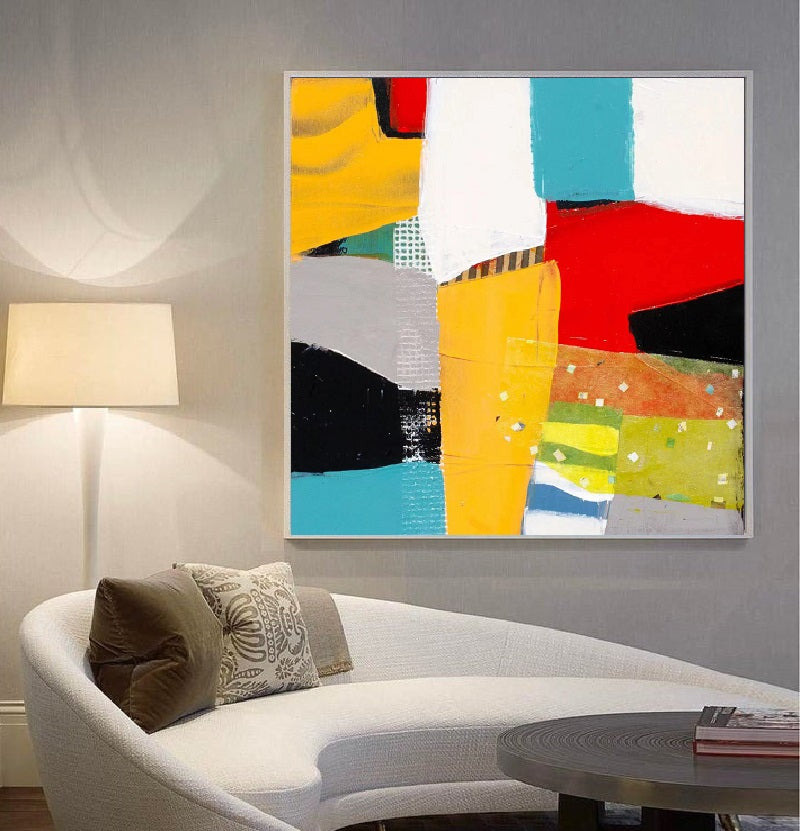Handcrafted Abstract Painting, Modern Wall Art for Home Decor AB3004B