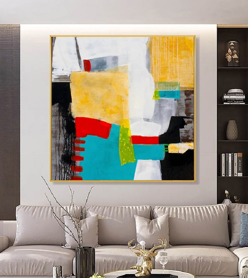 Handcrafted Abstract Painting, Modern Wall Art for Home Decor AB3004C