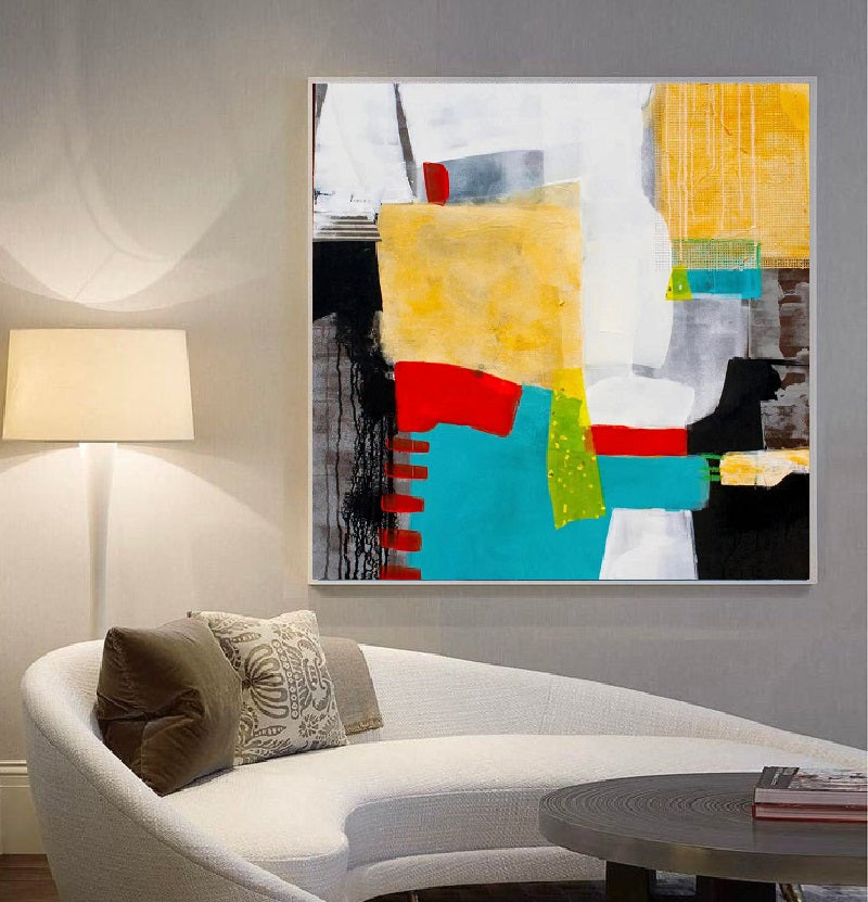 Handcrafted Abstract Painting, Modern Wall Art for Home Decor AB3004C