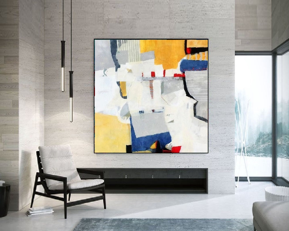 Handcrafted Abstract Painting, Modern Wall Art for Home Decor AB3005B