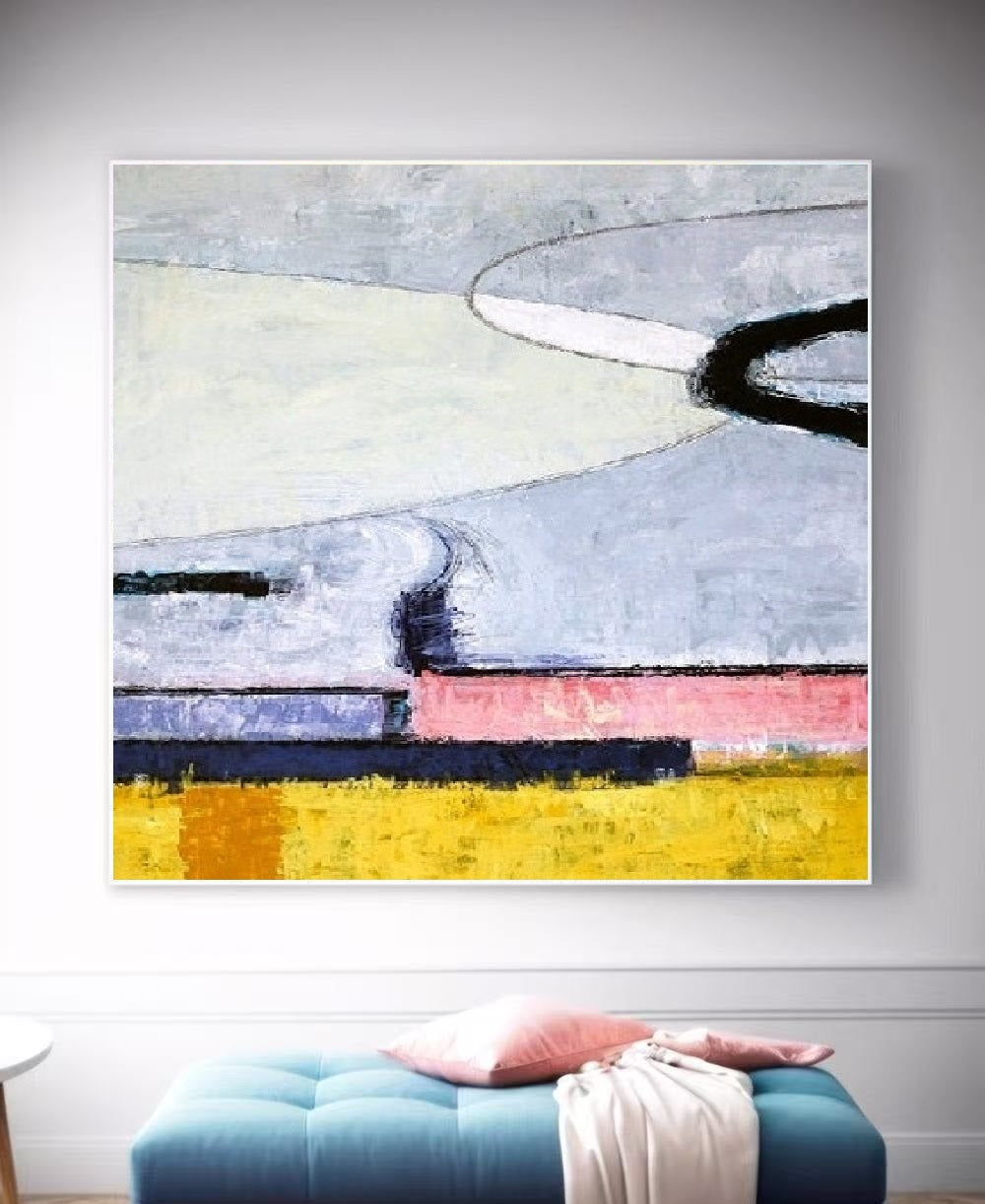 Handcrafted Abstract Painting Fine Wall Art For Homedecor AB3010B