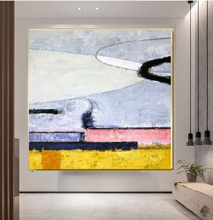 Handcrafted Abstract Painting Fine Wall Art For Homedecor AB3010B