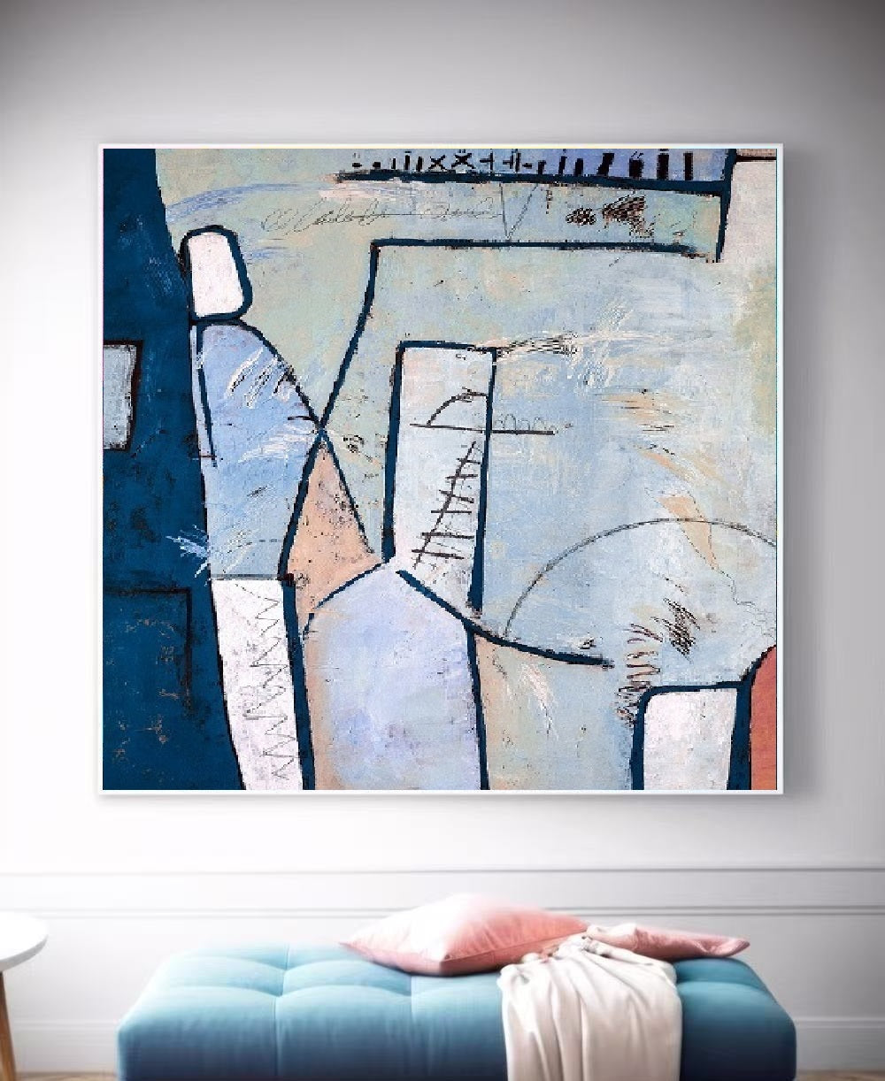 Handcrafted Abstract Painting, Modern Wall Art for Home Decor AB3010C