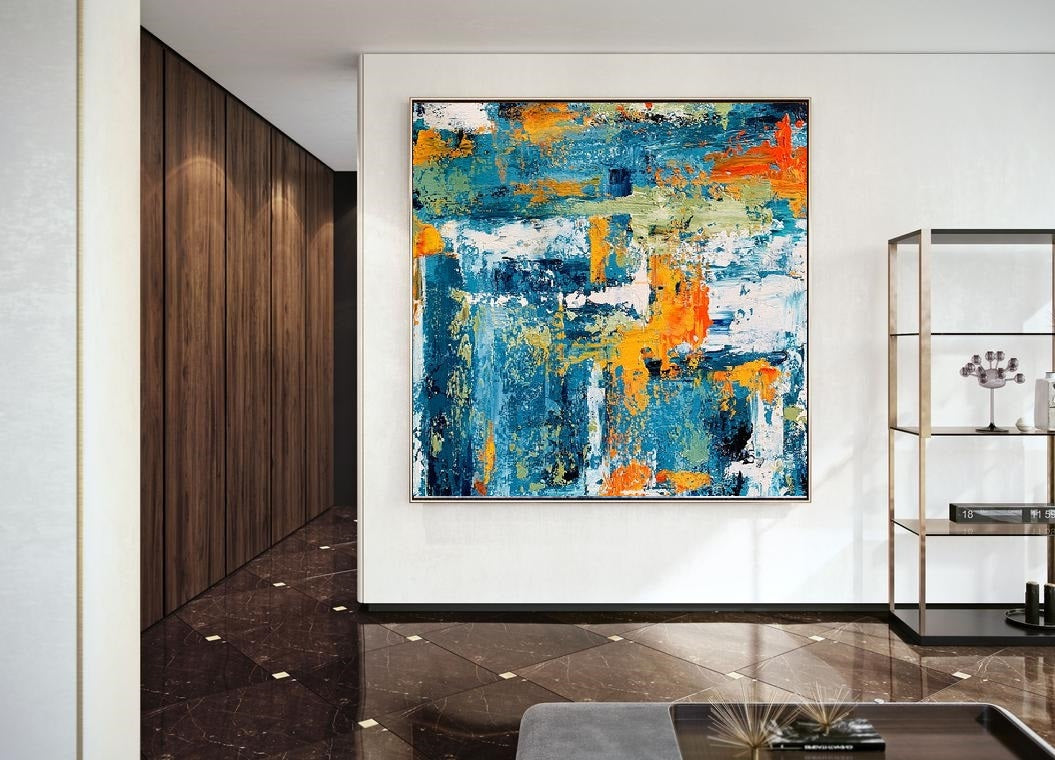 Handcrafted Abstract Painting, Modern Wall Art for Home Decor AB3013