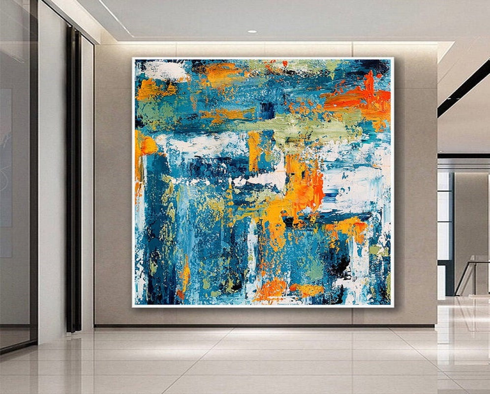 Handcrafted Abstract Painting, Modern Wall Art for Home Decor AB3013