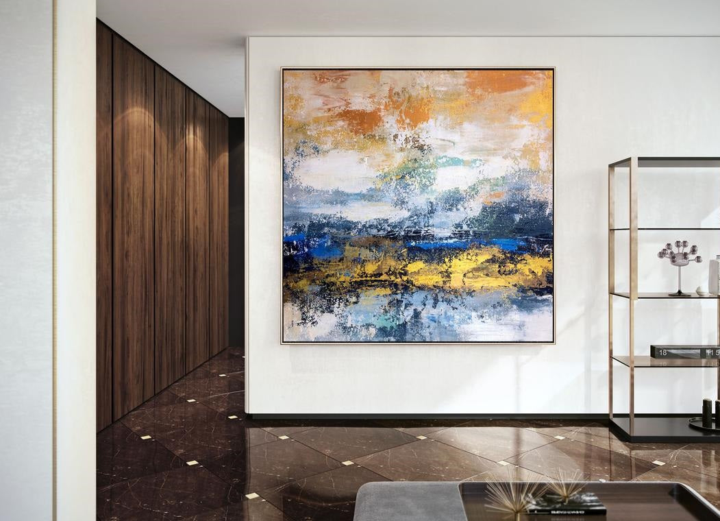 Handcrafted Abstract Painting, Modern Wall Art for Home Decor AB3014