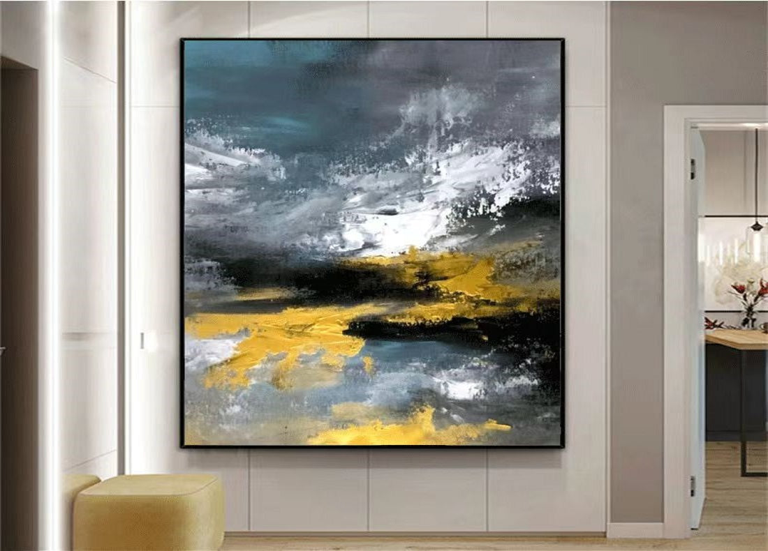 Handcrafted Abstract Painting, Modern Wall Art for Home Decor AB3015