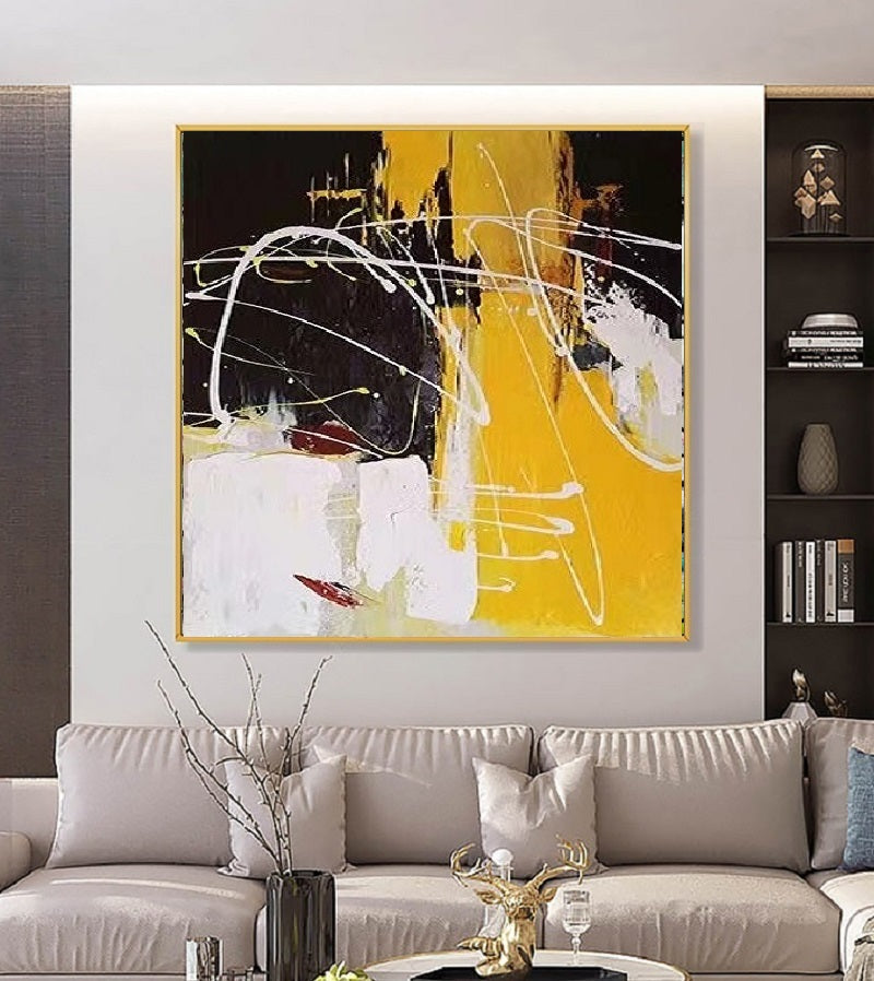 Handcrafted Abstract Painting, Modern Wall Art for Home Decor AB3020