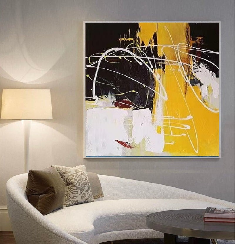 Handcrafted Abstract Painting, Modern Wall Art for Home Decor AB3020