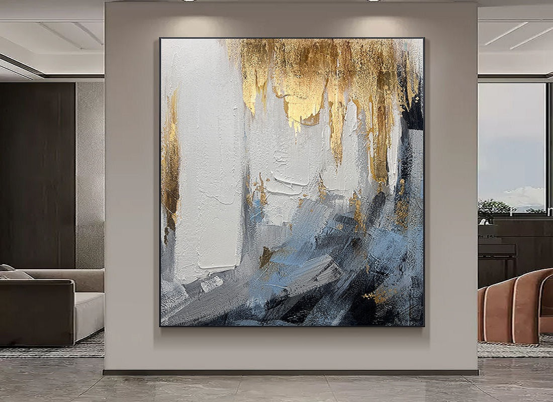 Handcrafted Abstract Painting, Modern Wall Art for Home Decor AB3021
