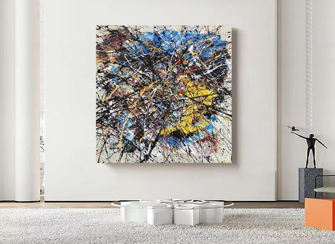 Handcrafted Abstract Painting, Modern Wall Art for Home Decor AB3029