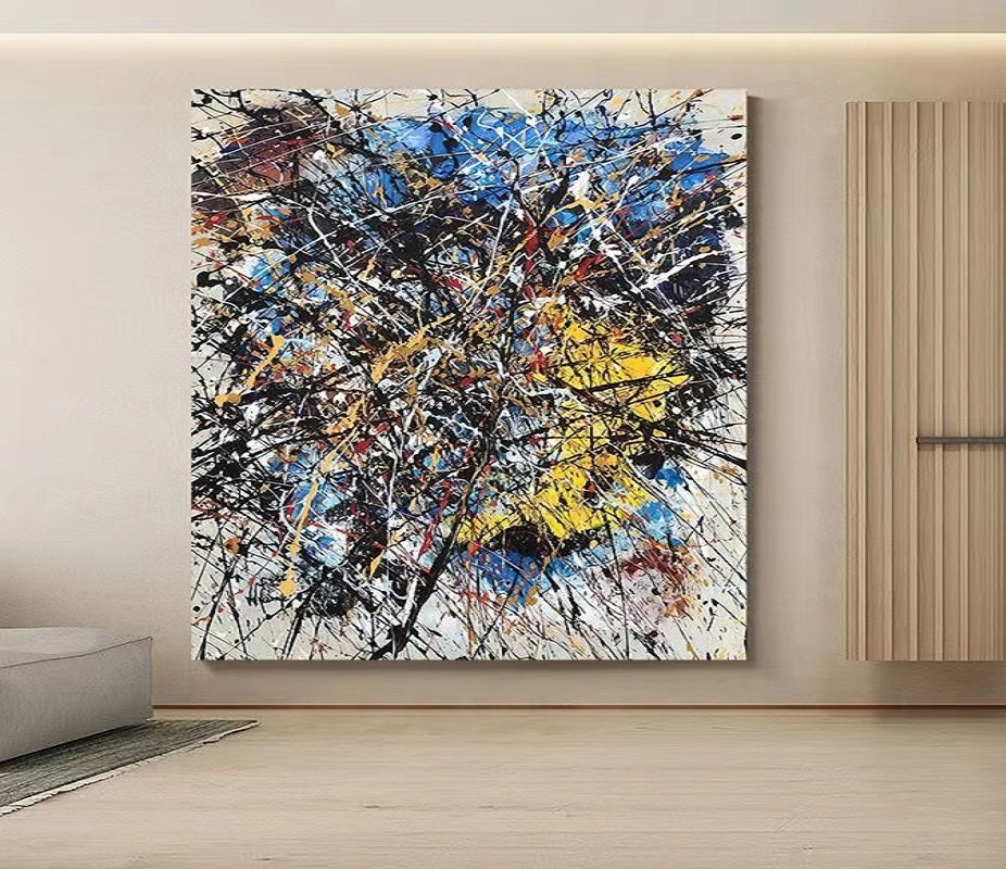 Handcrafted Abstract Painting, Modern Wall Art for Home Decor AB3029