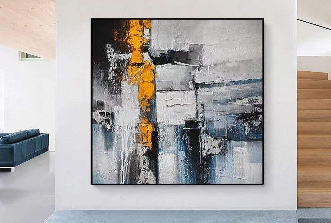 Handcrafted Abstract Painting, Modern Wall Art for Home Decor AB3031