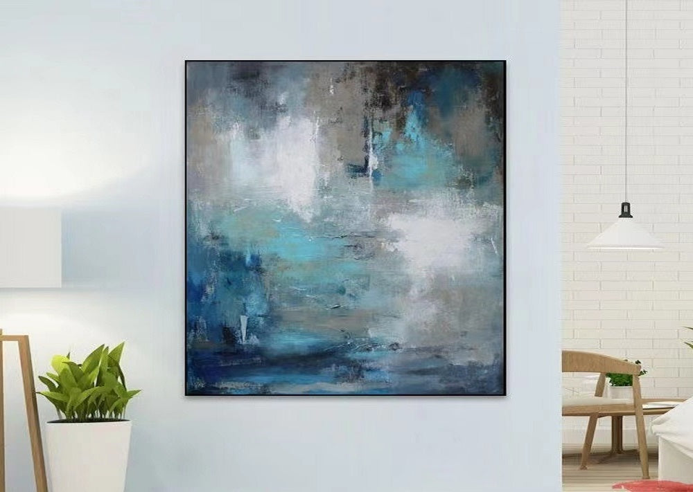 Handcrafted Abstract Painting, Modern Wall Art for Home Decor AB3033