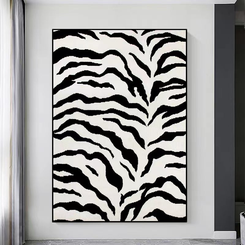 Handcrafted Abstract Painting Black And White Wall Art For Homedecor BW1035
