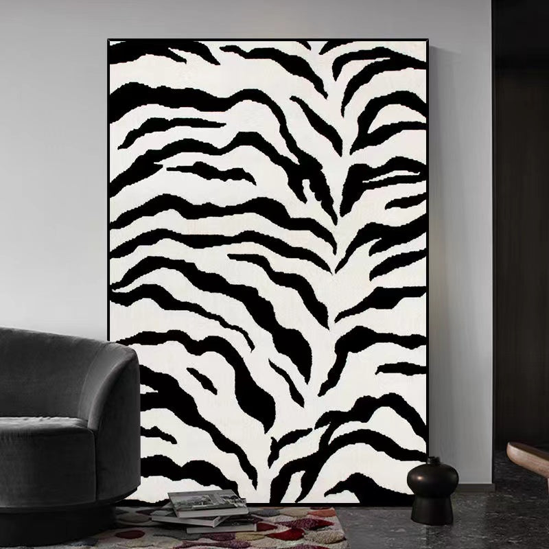 Handcrafted Abstract Painting Black And White Wall Art For Homedecor BW1035