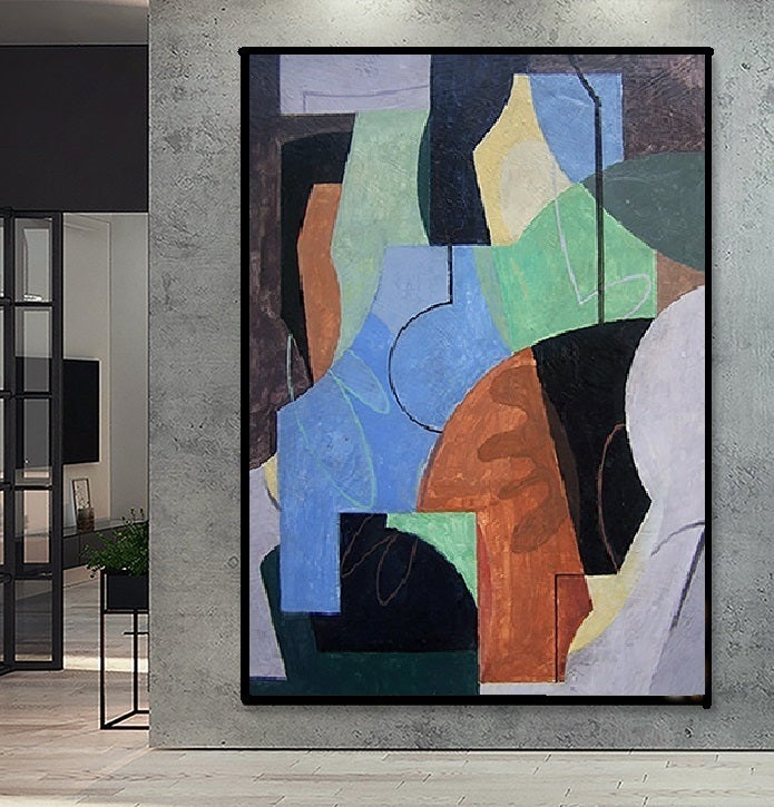 Handcrafted Abstract Painting Fine Art For Homedecor MA1184