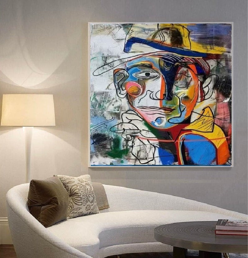 Handcrafted Abstract Painting Graffiti Art For Homedecor GA1004