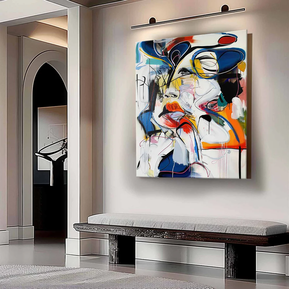 Handcrafted Abstract Painting Graffiti Art For Homedecor GA1008