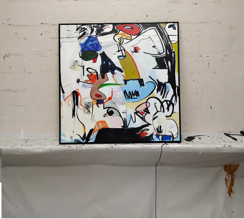 Handcrafted Abstract Painting Graffiti Art For Homedecor GA1009