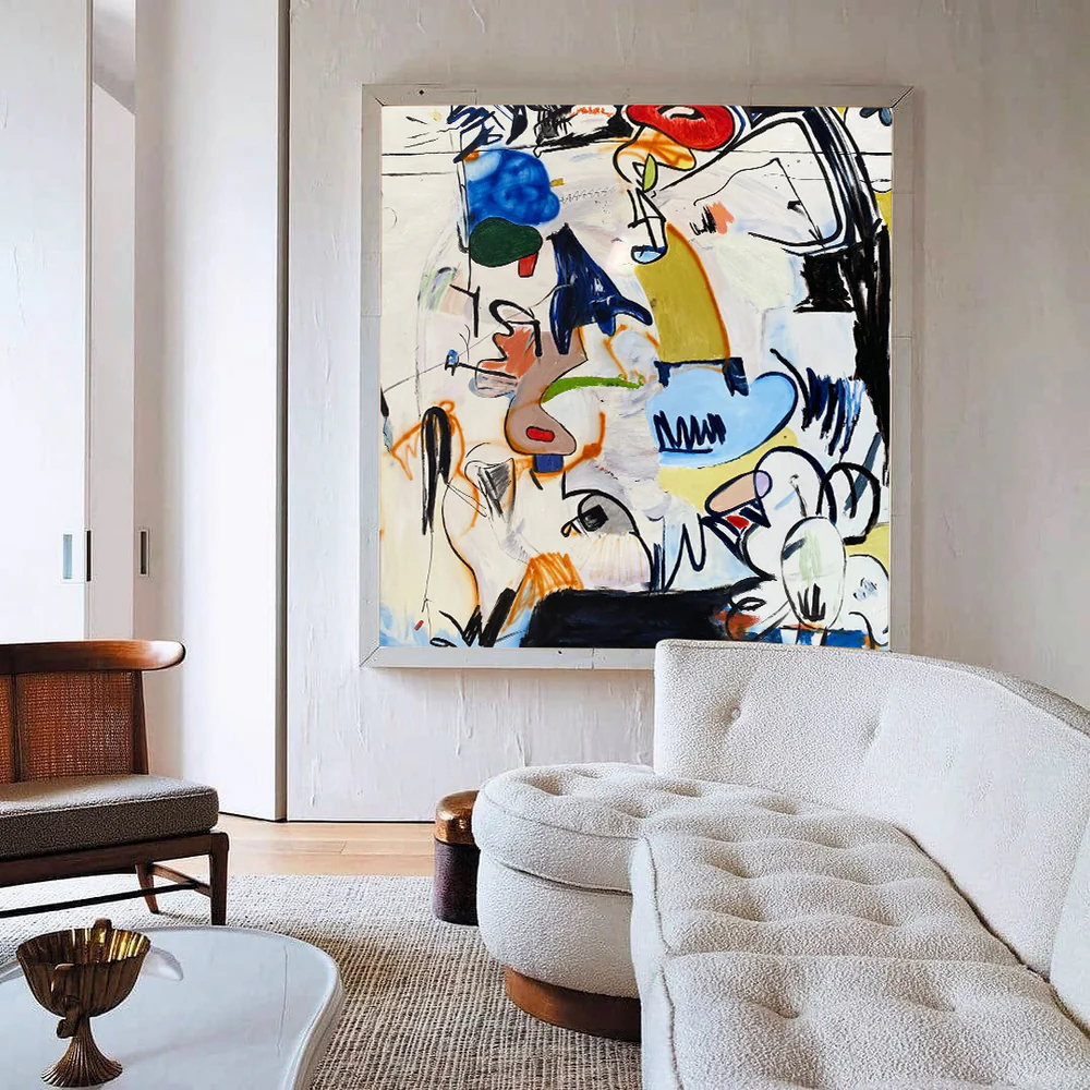 Handcrafted Abstract Painting Graffiti Art For Homedecor GA1009