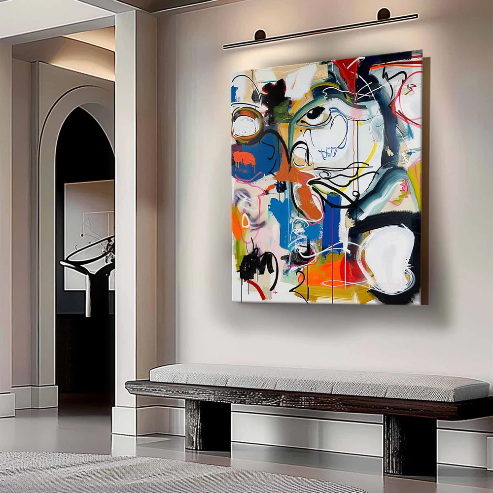 Handcrafted Abstract Painting Graffiti Art For Homedecor GA1010