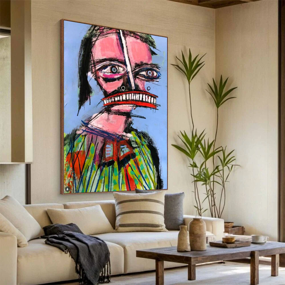 Handcrafted Abstract Painting Graffiti Art For Homedecor GA1014