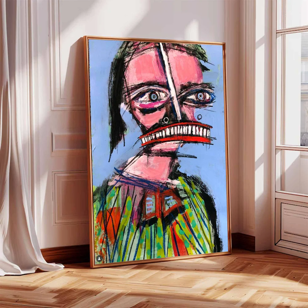 Handcrafted Abstract Painting Graffiti Art For Homedecor GA1014