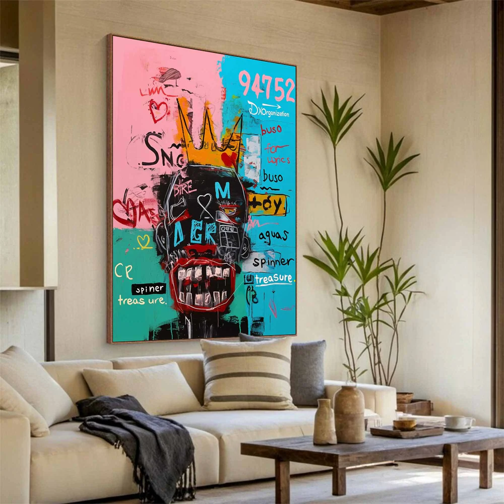 Handcrafted Abstract Painting Graffiti Art For Homedecor GA1015