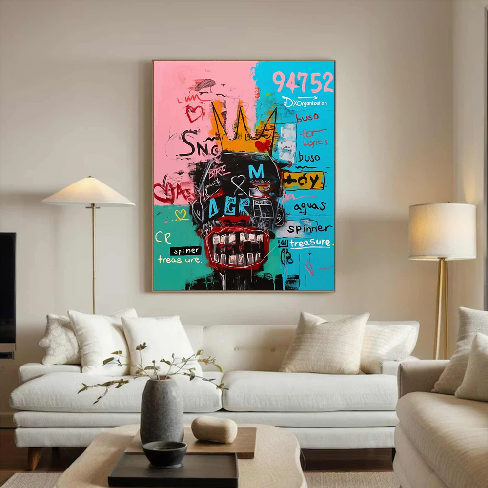 Handcrafted Abstract Painting Graffiti Art For Homedecor GA1015