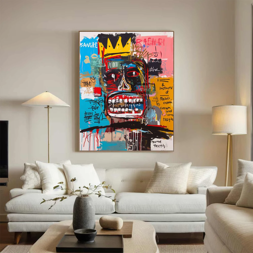 Handcrafted Abstract Painting Graffiti Art For Homedecor GA1016