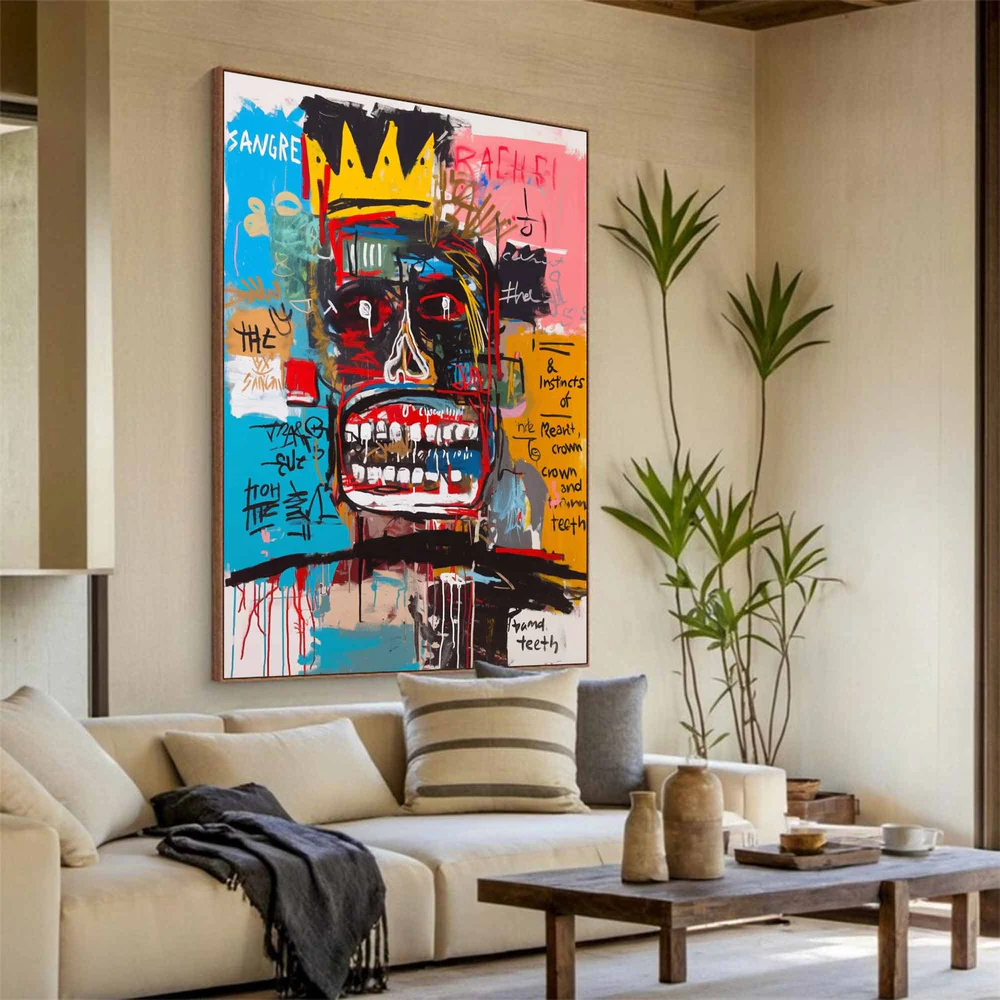 Handcrafted Abstract Painting Graffiti Art For Homedecor GA1016