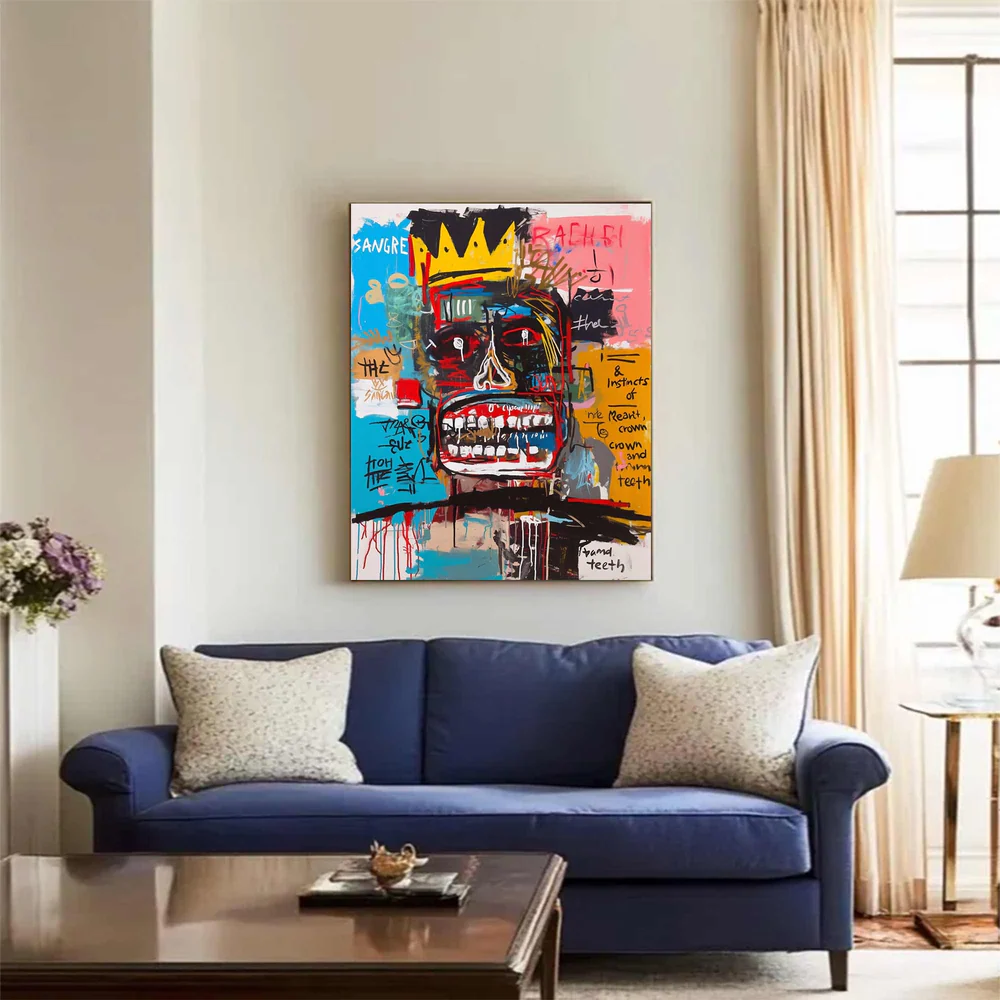 Handcrafted Abstract Painting Graffiti Art For Homedecor GA1016