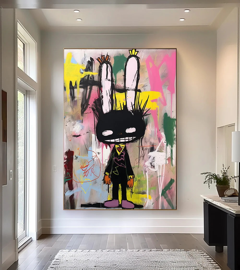 Handcrafted Abstract Painting Graffiti Art For Homedecor GA1017