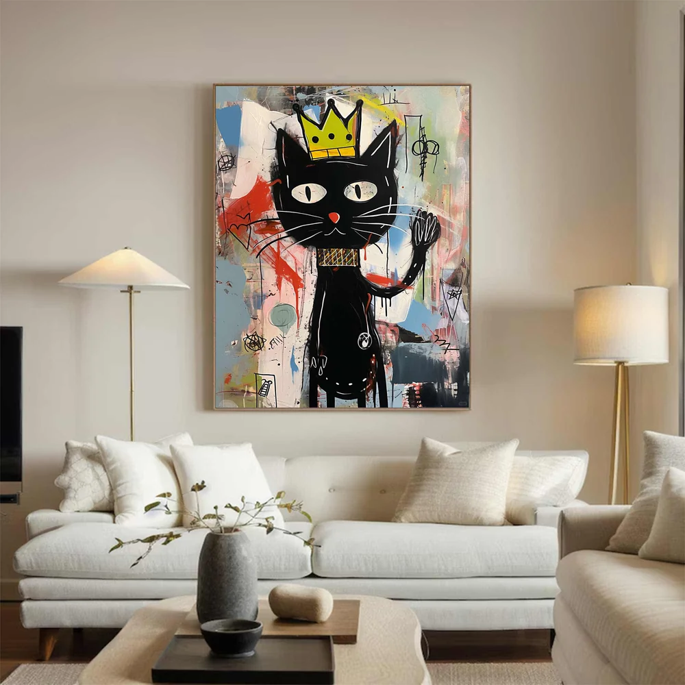Handcrafted Abstract Painting Graffiti Art For Homedecor GA1018