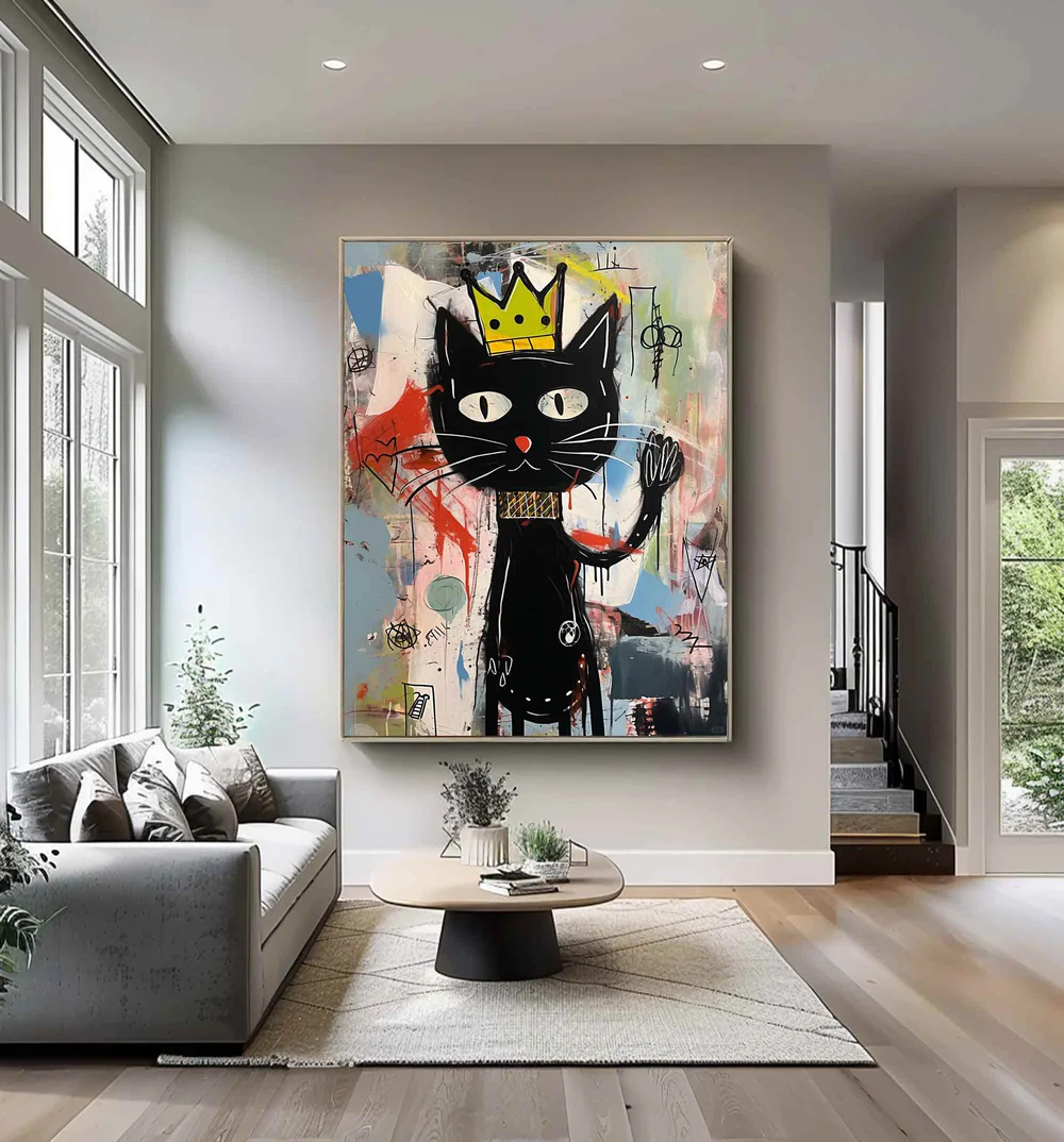 Handcrafted Abstract Painting Graffiti Art For Homedecor GA1018