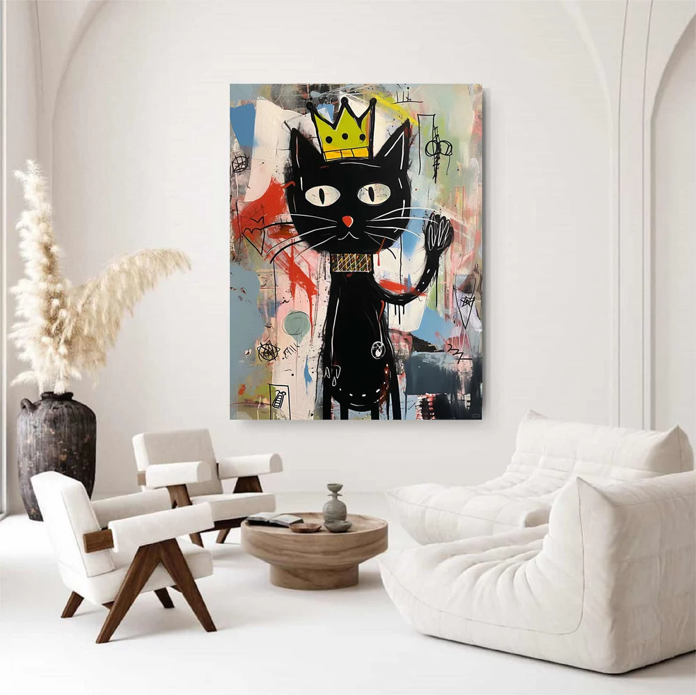 Handcrafted Abstract Painting Graffiti Art For Homedecor GA1018