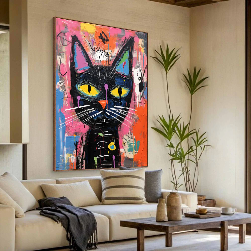 Handcrafted Abstract Painting Graffiti Art For Homedecor GA1019