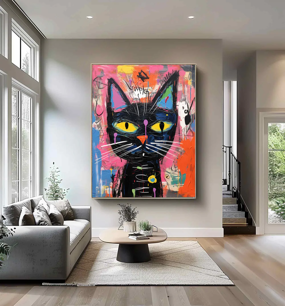 Handcrafted Abstract Painting Graffiti Art For Homedecor GA1019