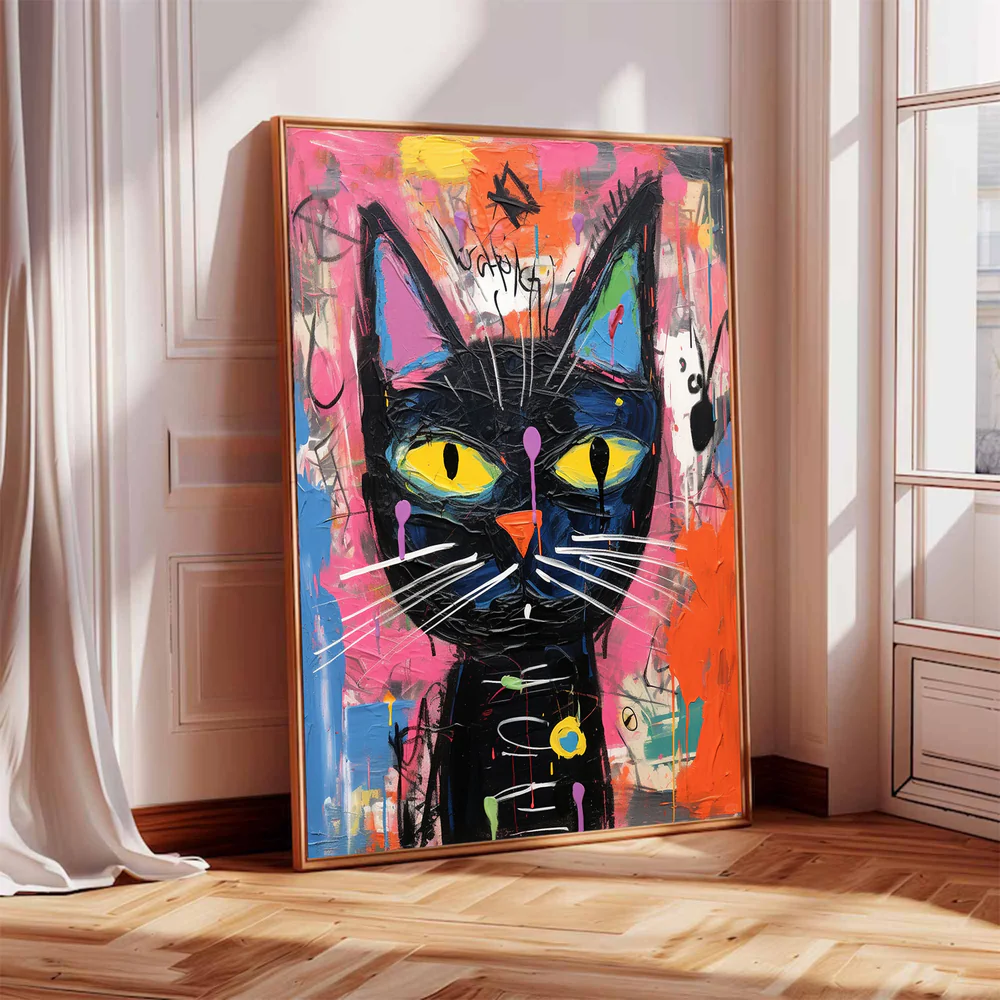 Handcrafted Abstract Painting Graffiti Art For Homedecor GA1019