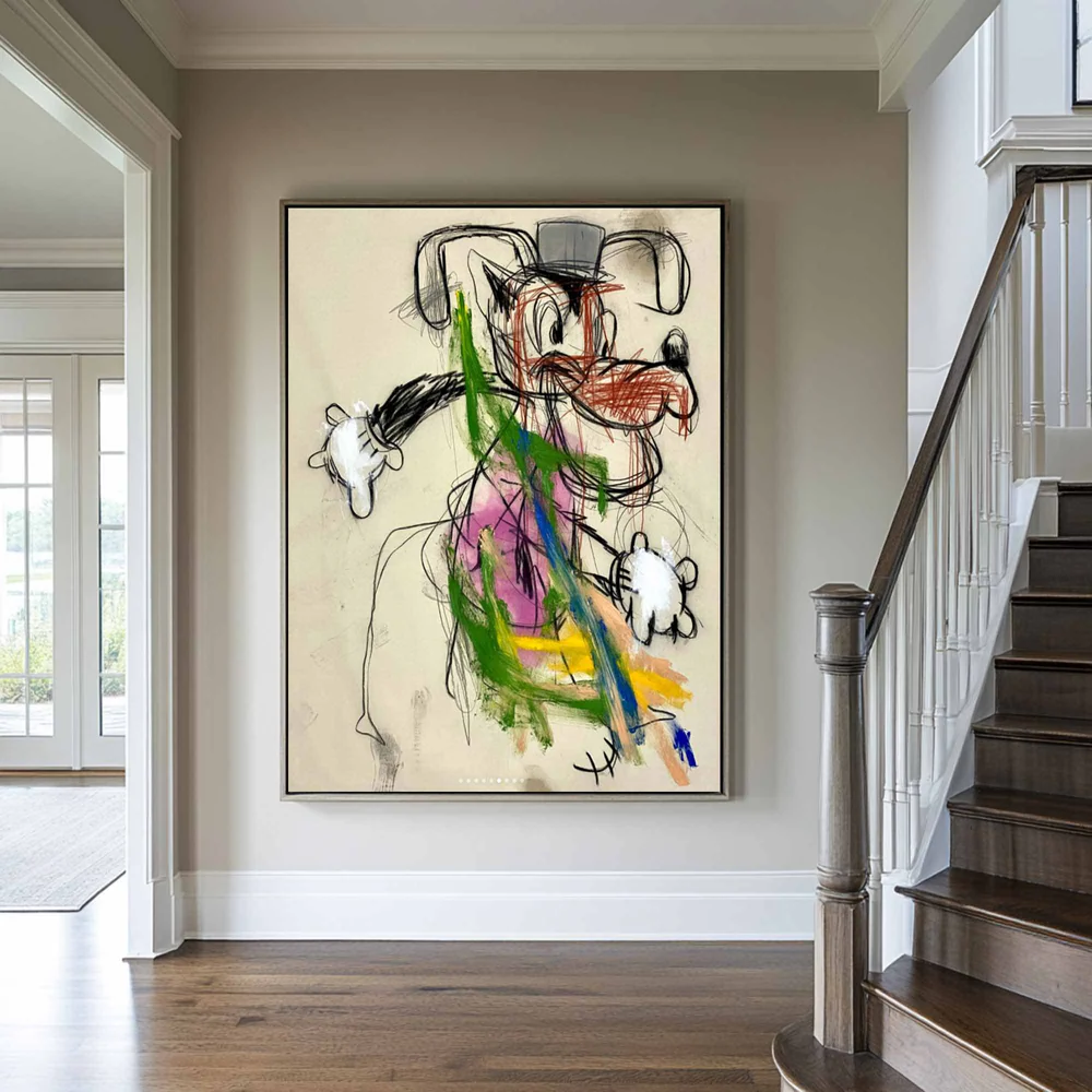 Handcrafted Abstract Painting Graffiti Art For Homedecor GA1020
