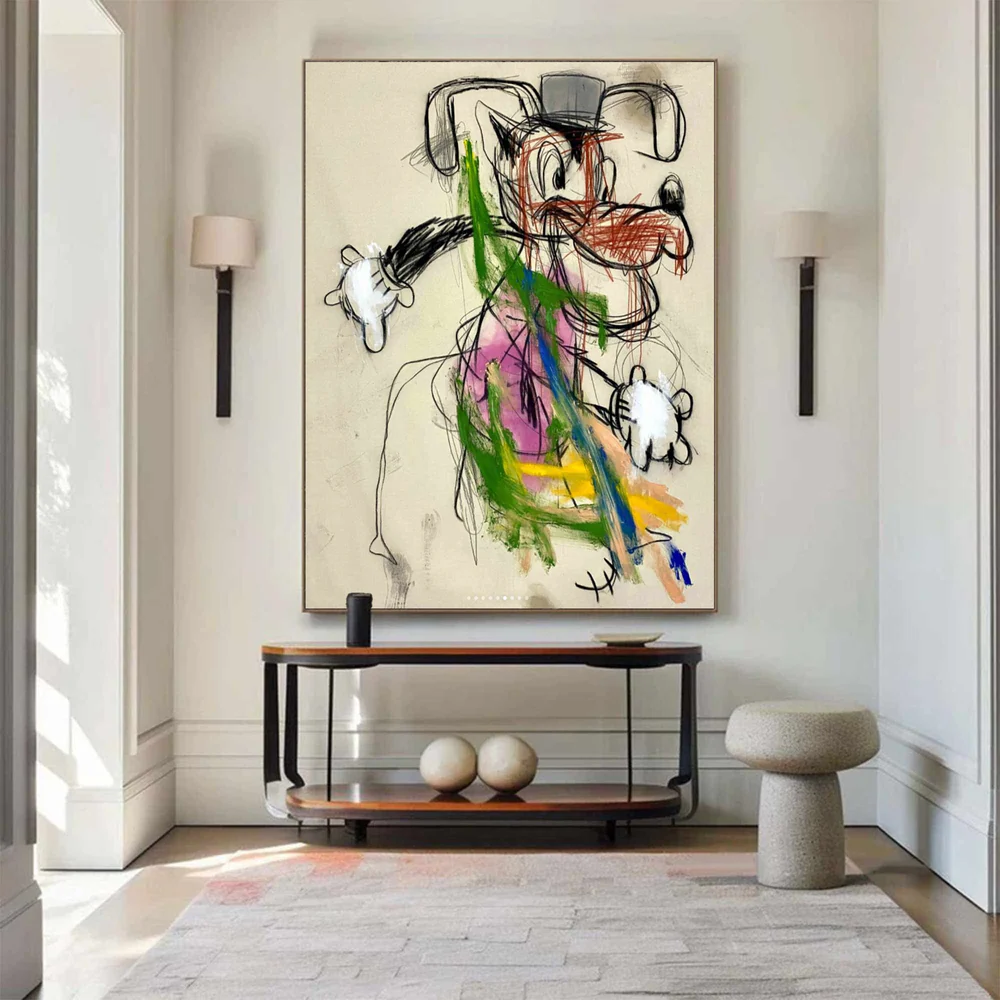 Handcrafted Abstract Painting Graffiti Art For Homedecor GA1020