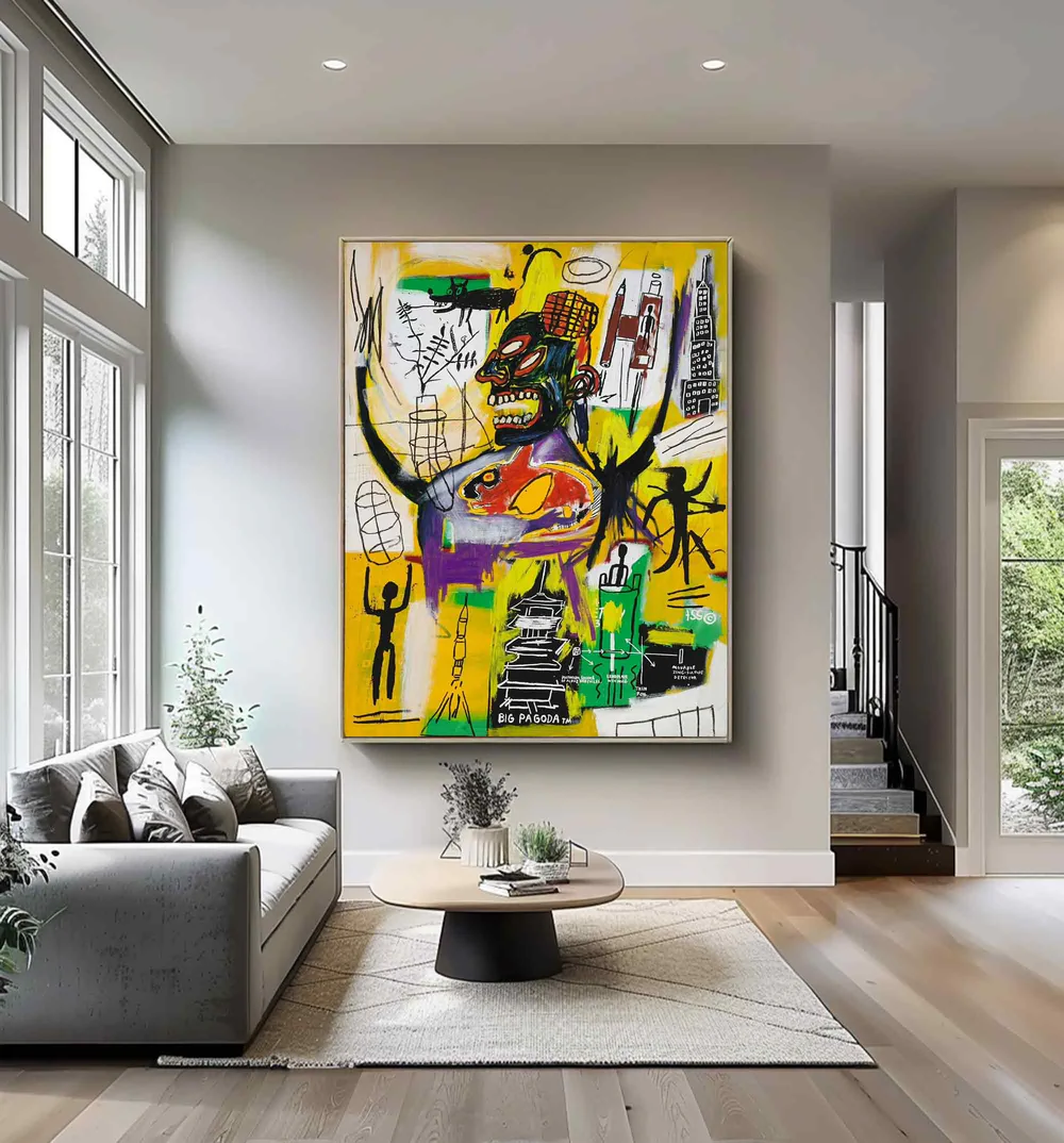 Handcrafted Abstract Painting Graffiti Art For Homedecor GA1022