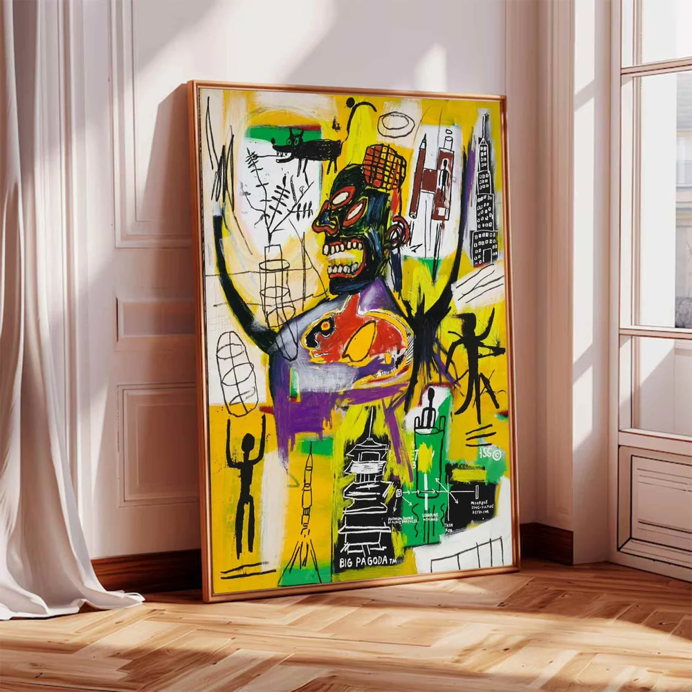 Handcrafted Abstract Painting Graffiti Art For Homedecor GA1022
