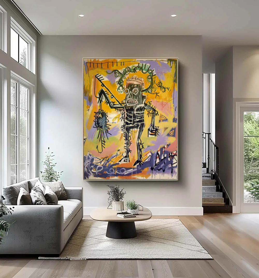 Handcrafted Abstract Painting Graffiti Art For Homedecor GA1023