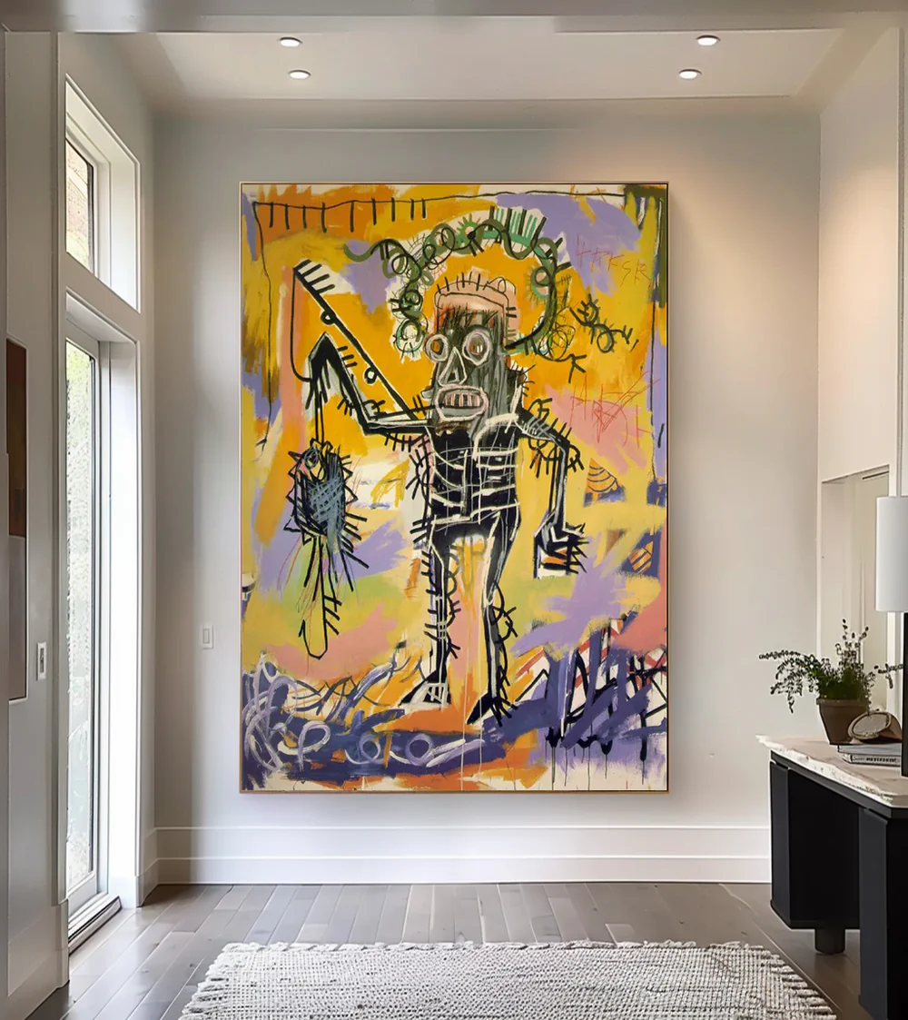 Handcrafted Abstract Painting Graffiti Art For Homedecor GA1023