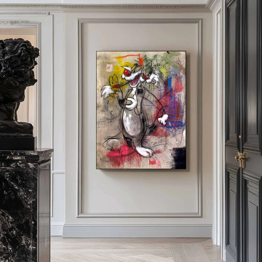 Handcrafted Abstract Painting Graffiti Art For Homedecor GA1025