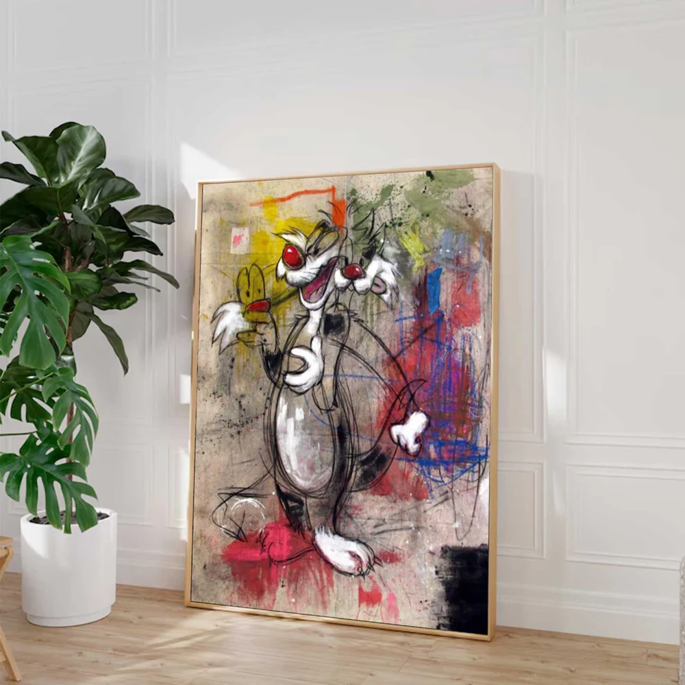 Handcrafted Abstract Painting Graffiti Art For Homedecor GA1025