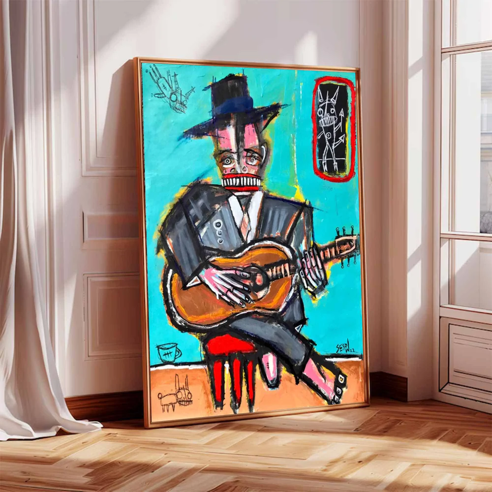 Handcrafted Abstract Painting Graffiti Art For Homedecor GA1026