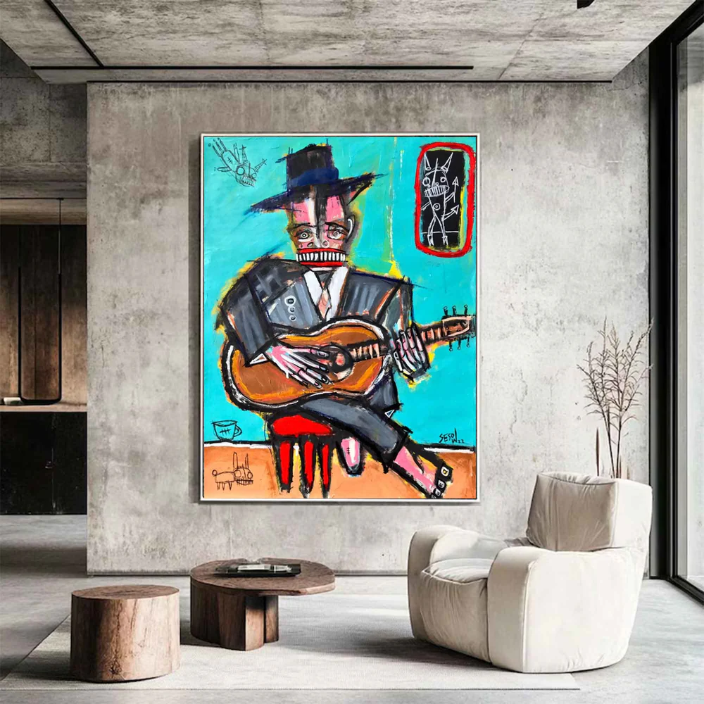 Handcrafted Abstract Painting Graffiti Art For Homedecor GA1026
